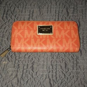 Orange Leather Michael Kors Wallet